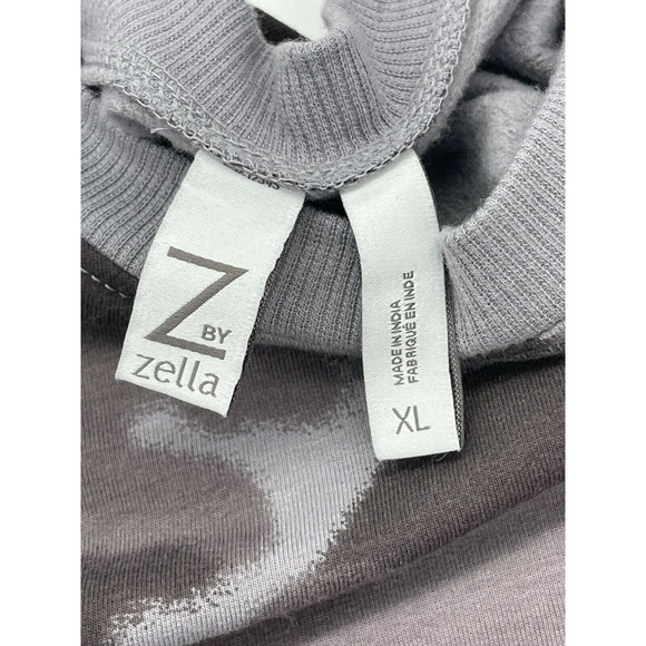 Z by Zella Girls Gray Quick Camo Blur Print Long Sleeve Sweatshirt Size XL - Picture 3 of 10